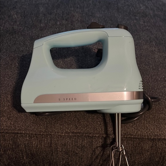 Kitchen Aid Mint Green 5-Speed Hand Mixer - Picture 1 of 6